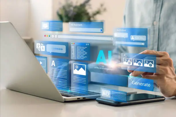Illustration of a marketing team leveraging GPT-5 AI, with charts and digital tools highlighting automated campaign optimization and audience insights